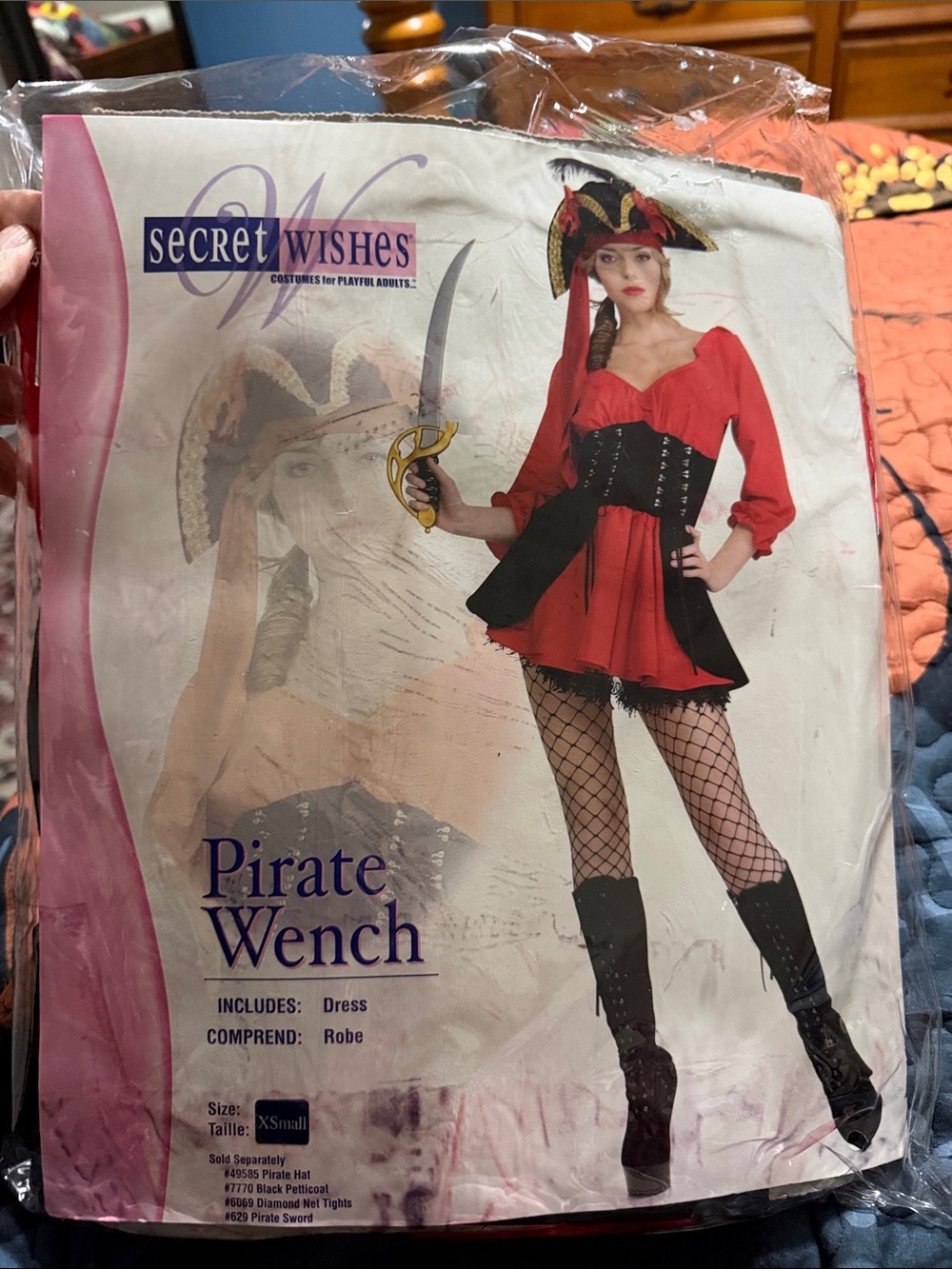 Adult Sexy Naughty Pirate Wench Halloween Costume size XS